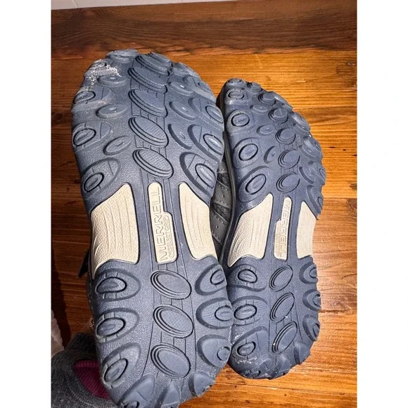 Merrell Boys Outback mid Hiking Shoes Size 1 Grey/Blue MK266014 Trail Sneakers - Picture 8 of 10